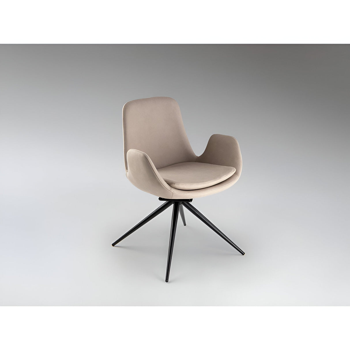 Zuna Fabric Swivel Chair - Beige