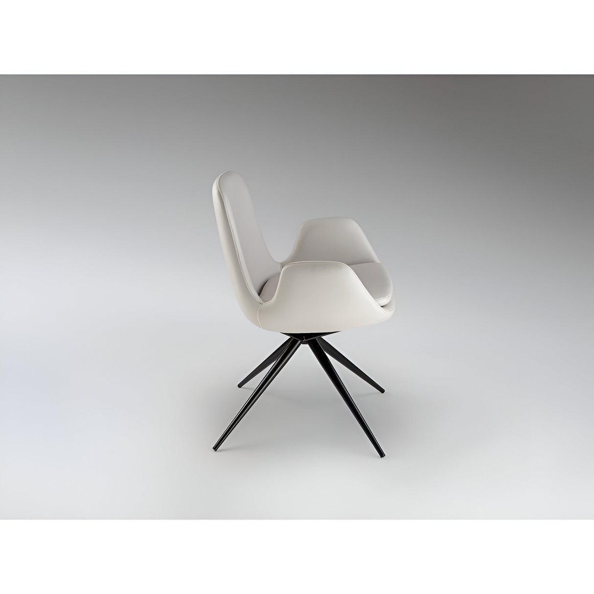 Zuna Fabric Swivel Chair - White