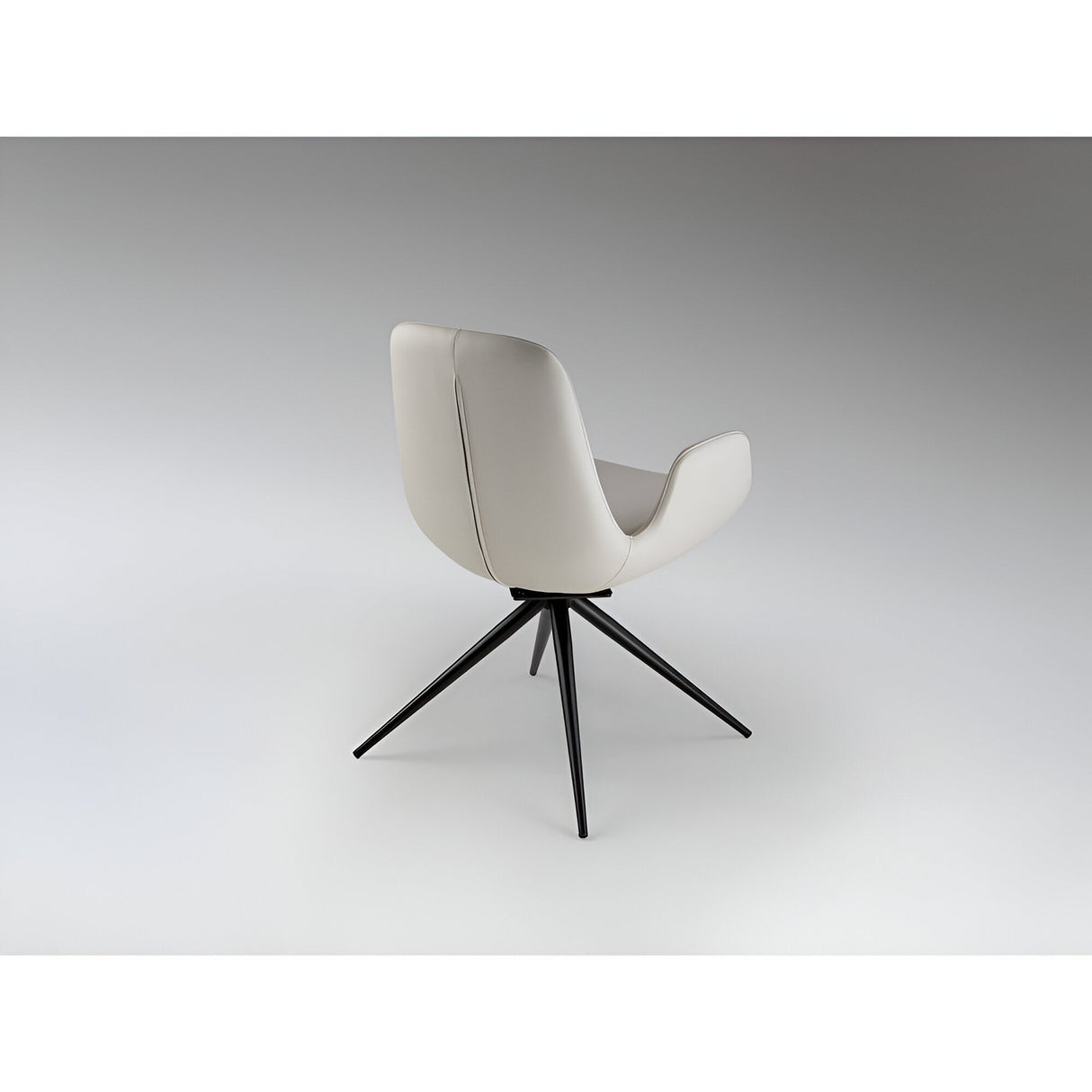 Zuna Fabric Swivel Chair - White