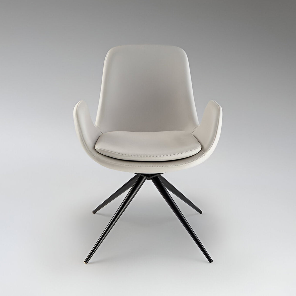 Zuna Fabric Swivel Chair - White