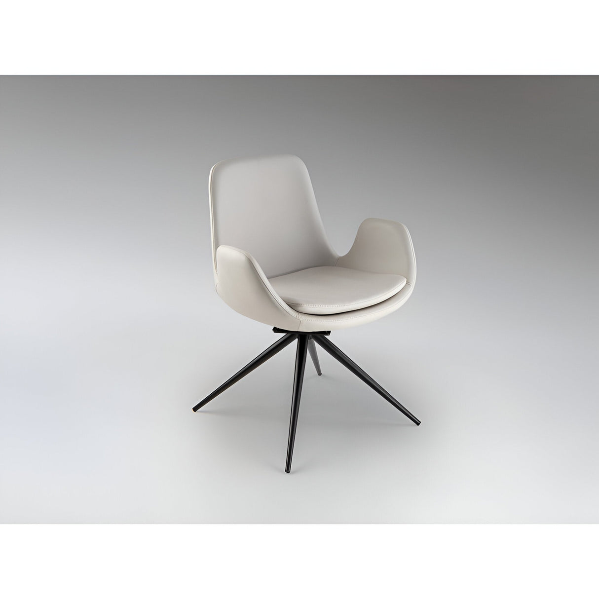 Zuna Fabric Swivel Chair - White