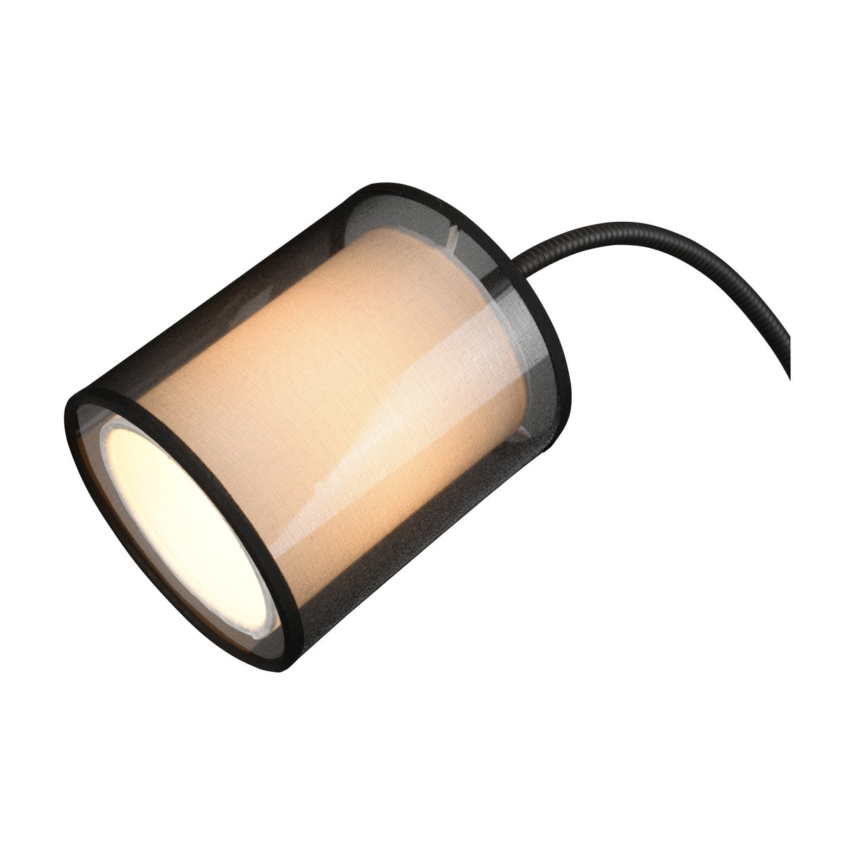 Burton 2 Light Fabric Floor Lamp – Matt Black