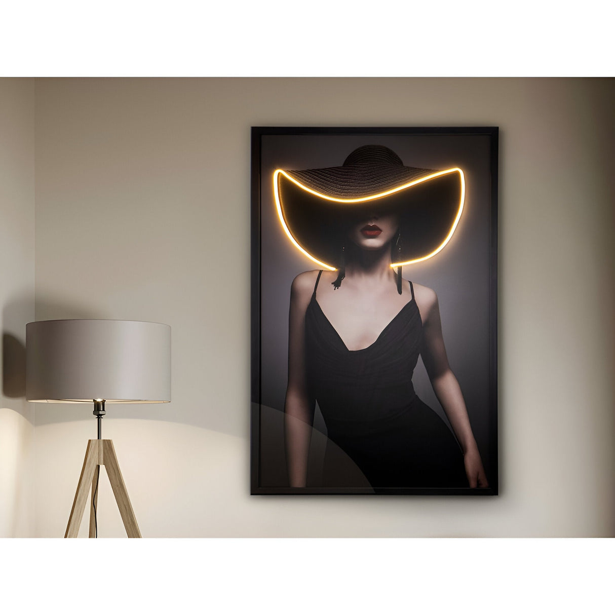 Pamela Silhouette Canvas LED Painting - 80x120cm