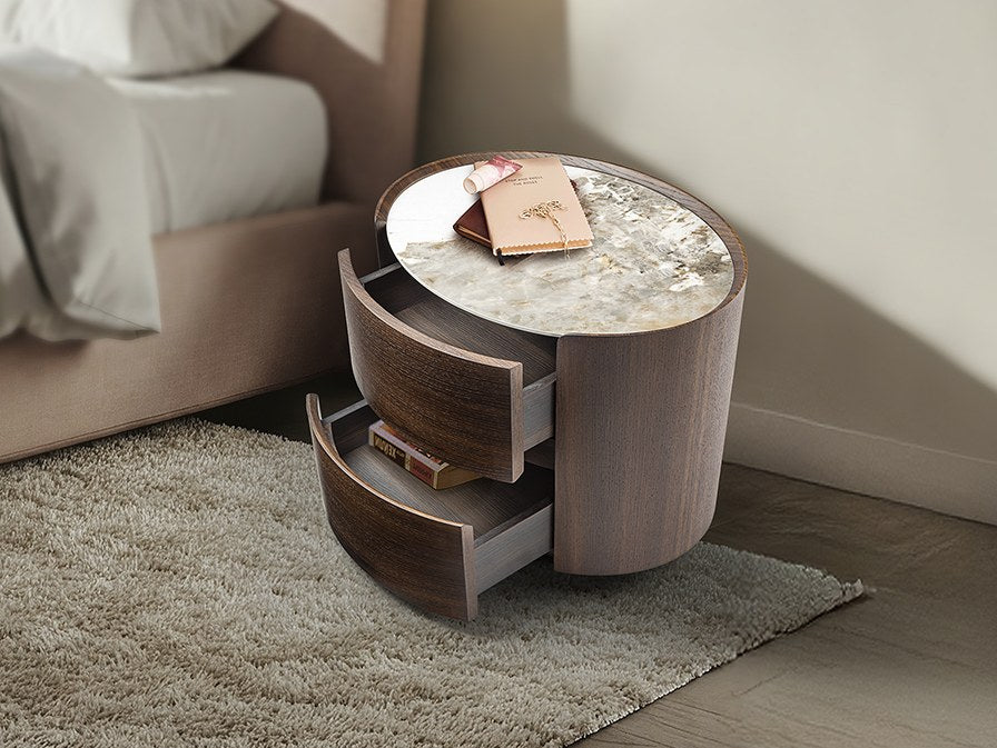 Enoc Bedside Table - Dark Oak