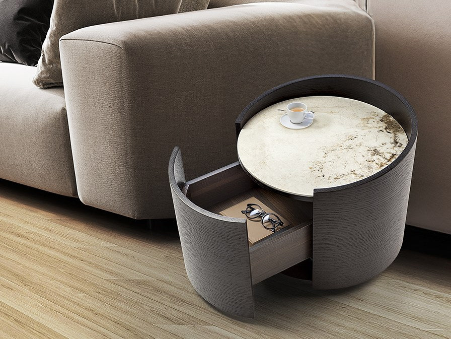 Iza Bedside Table - Black