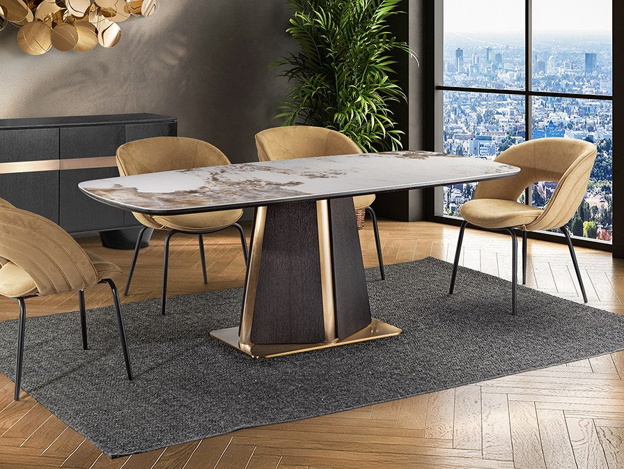 Luca Dining Table - Dark Oak