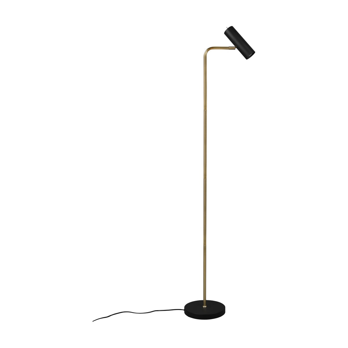 Marley Tube Floor Lamp – Satin Brass