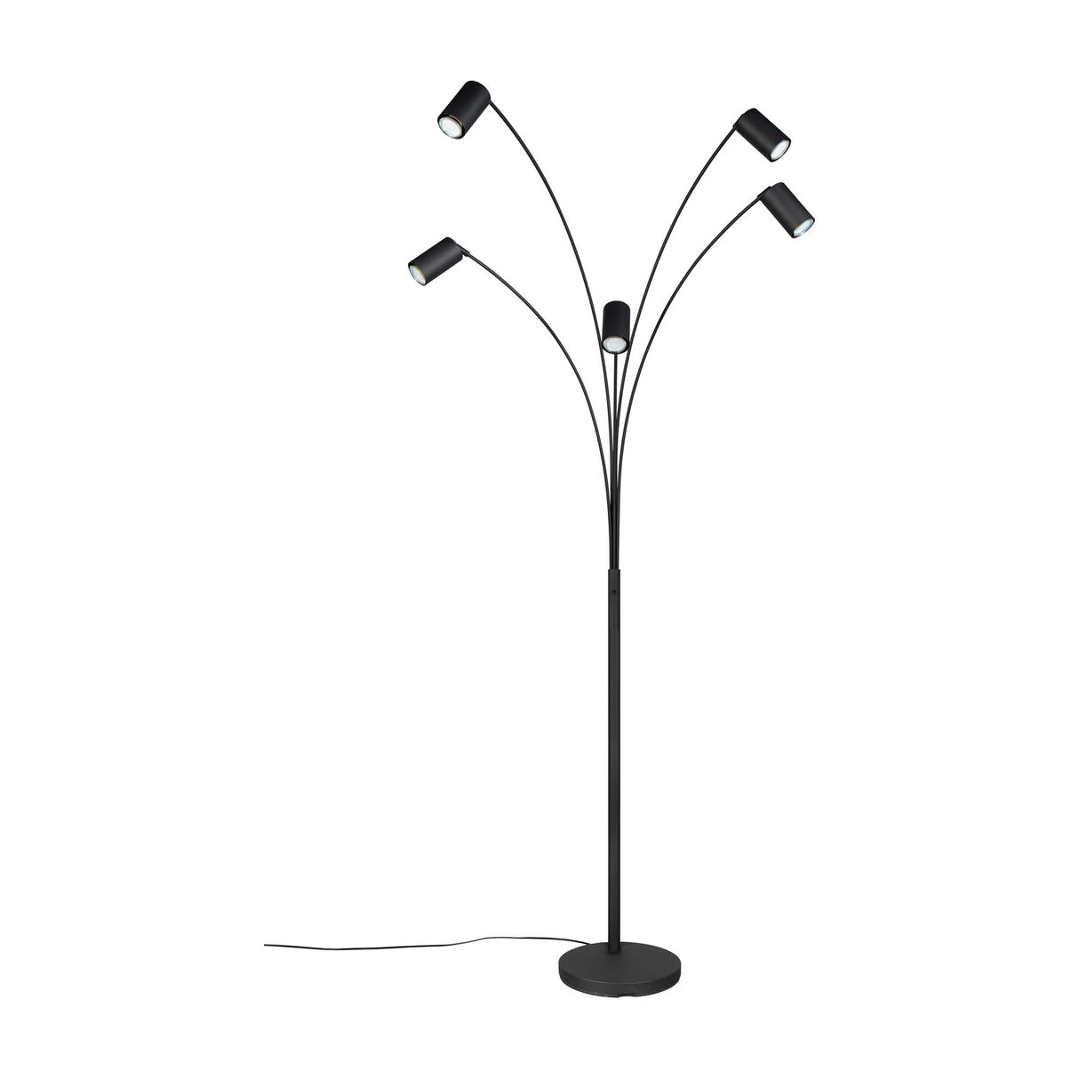 Marley 5 Light Floor Lamp – Matt Black