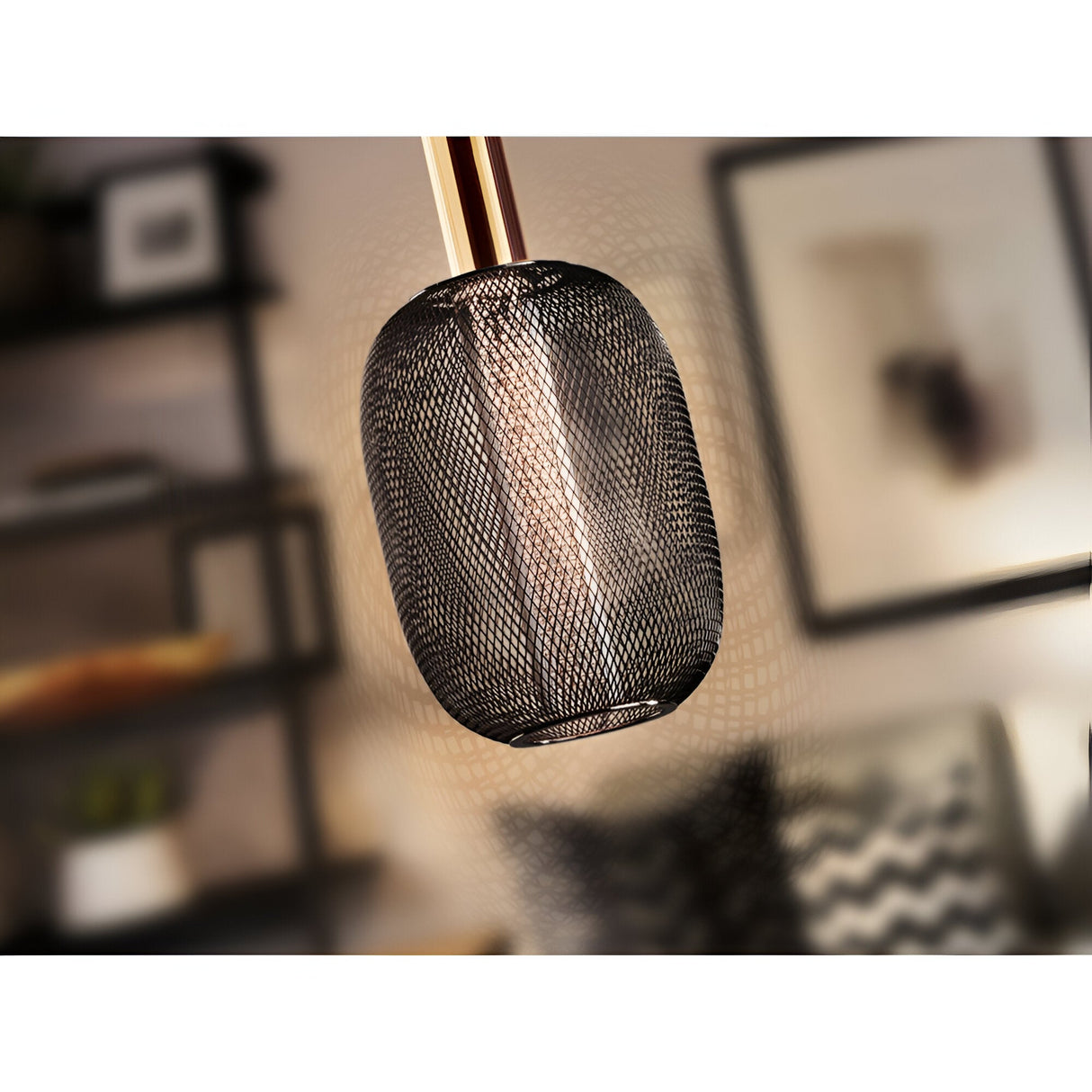 Micron Dimmable LED Pendant Light 5W 3000K - Gold/Black