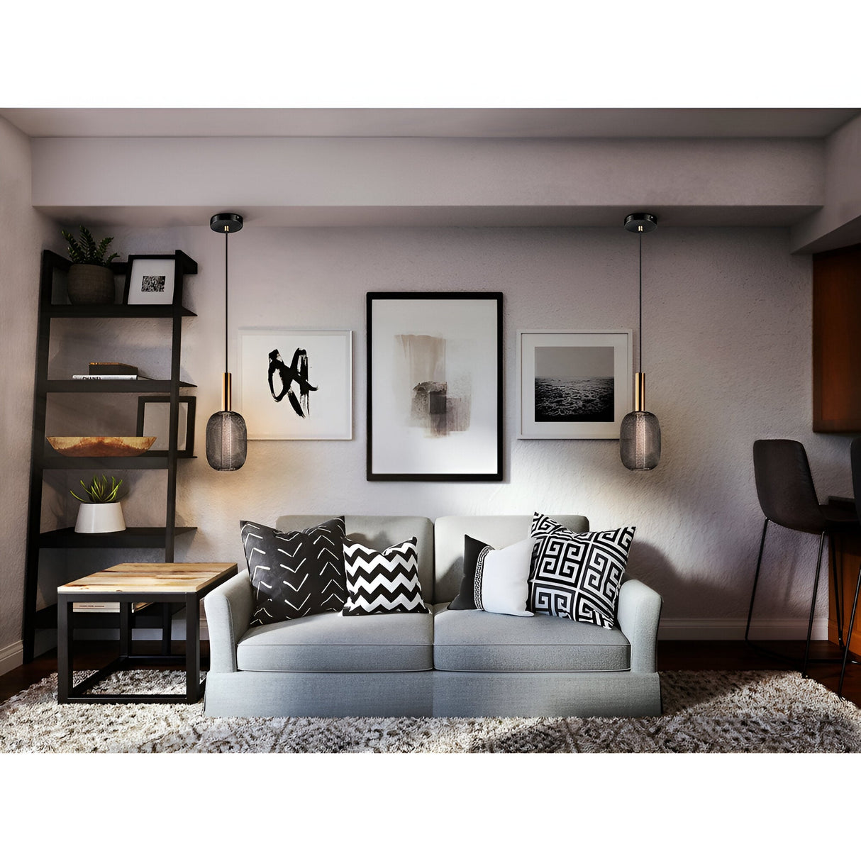 Micron Dimmable LED Pendant Light 5W 3000K - Gold/Black