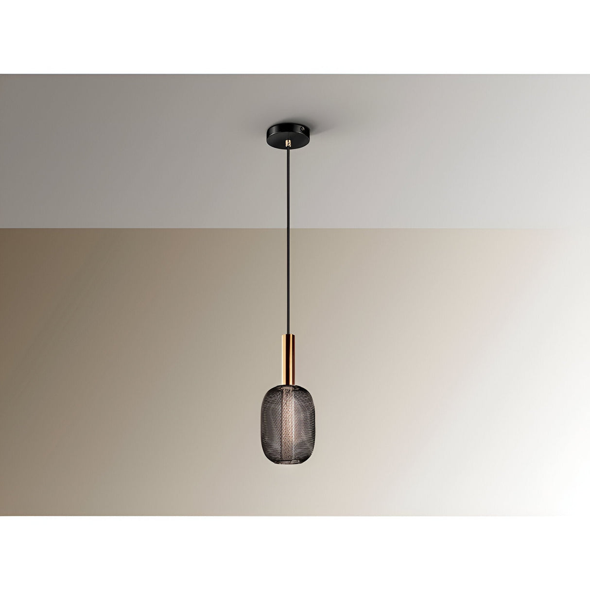Micron Dimmable LED Pendant Light 5W 3000K - Gold/Black