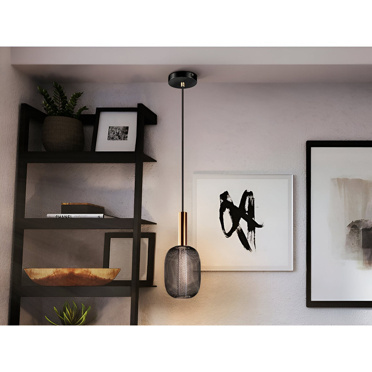 Micron Dimmable LED Pendant Light 5W 3000K - Gold/Black