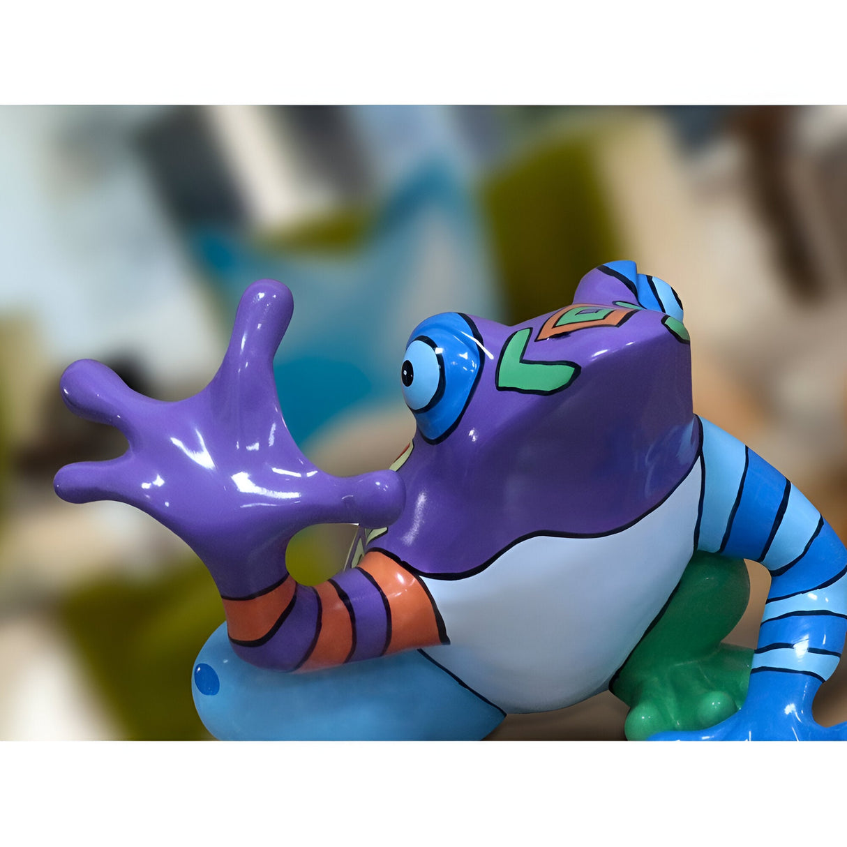 Ranita Multicolour Hand-Painted Frog Figurine - 32cm