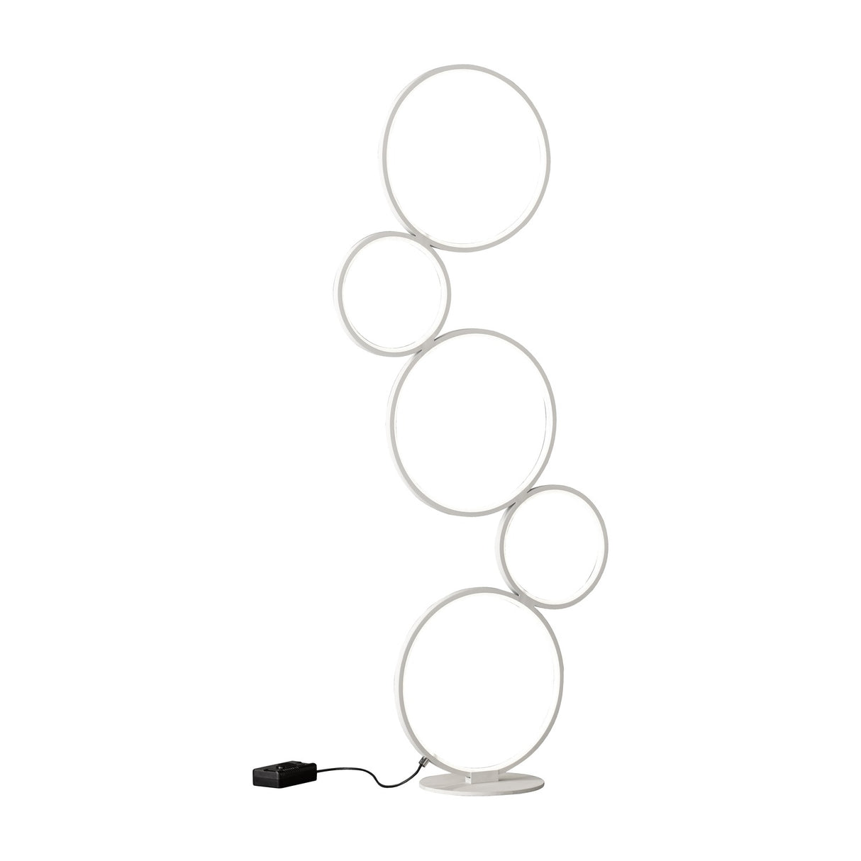Rondo 5 Light LED Floor Lamp – Matt White