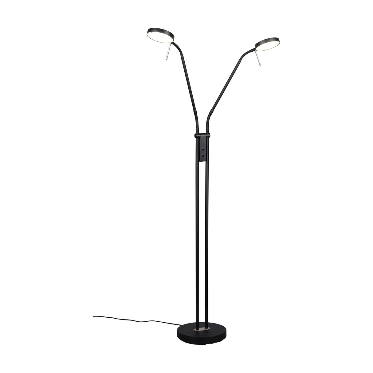 Monza 2 Light LED Floor Lamp – Matt Black