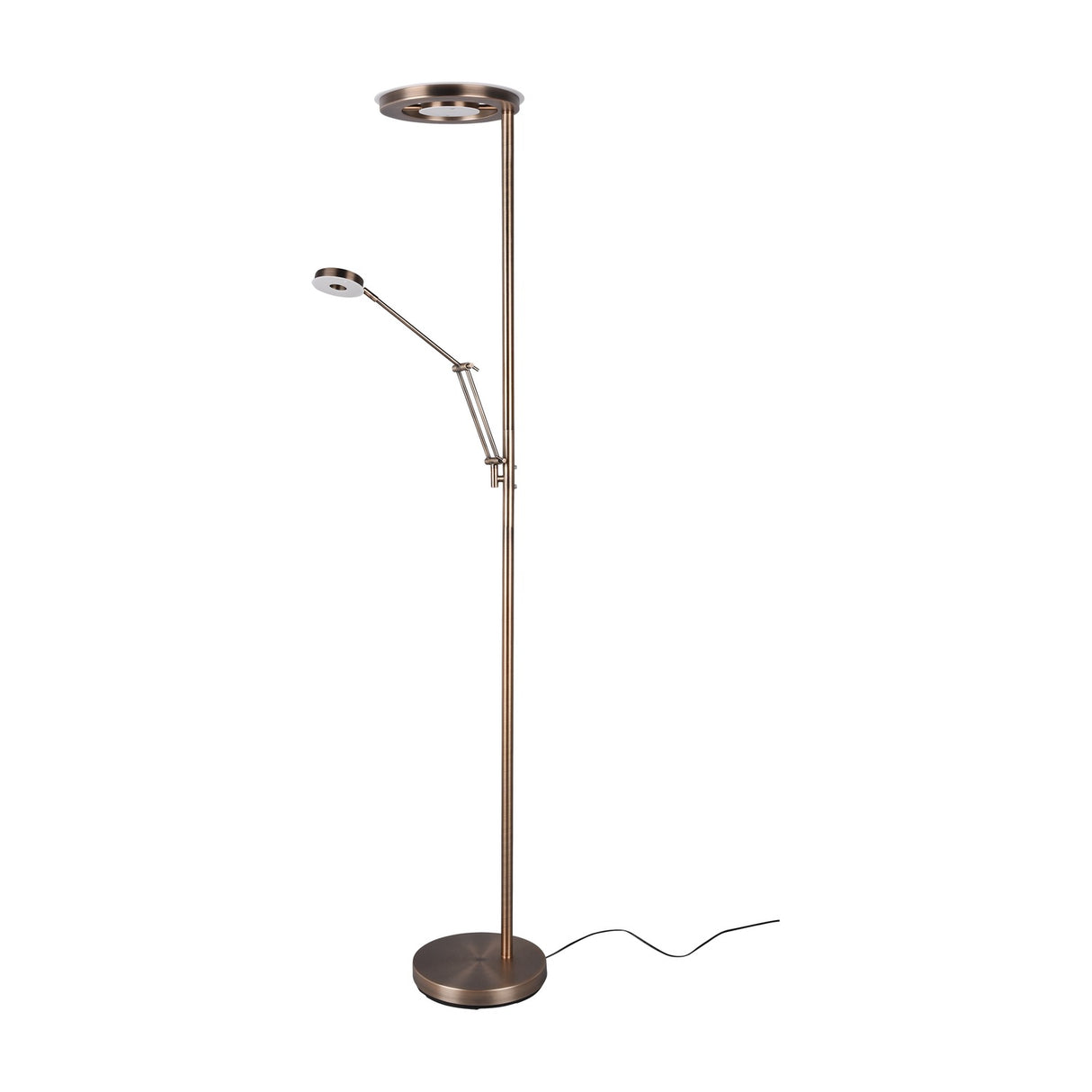 Barrie 2 Light LED Floor Lamp – Antique Brass