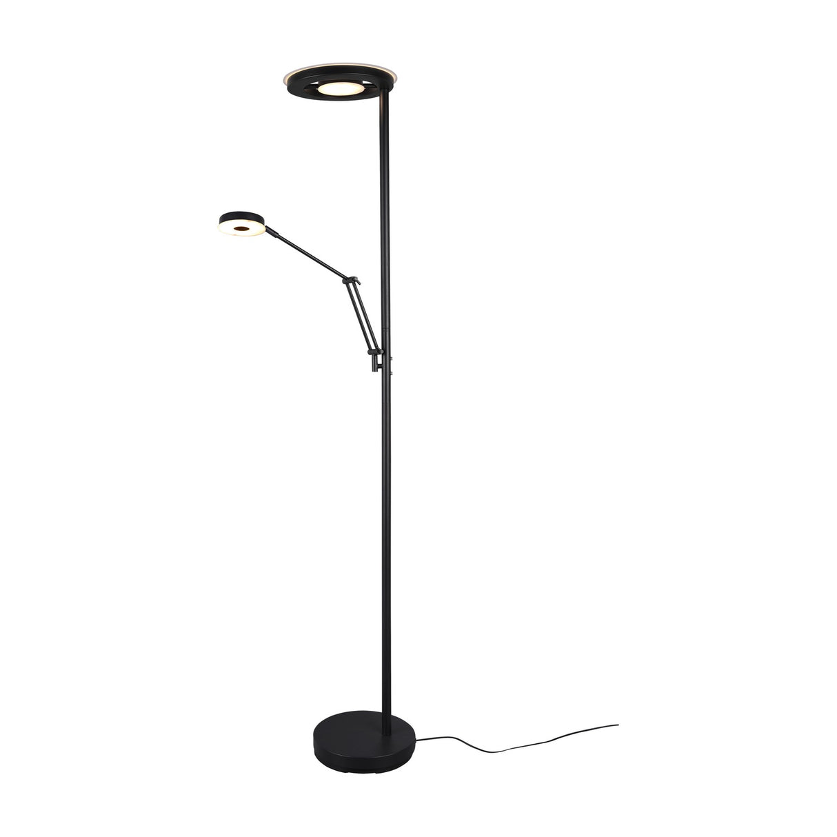 Barrie 2 Light LED Floor Lamp – Matt Black