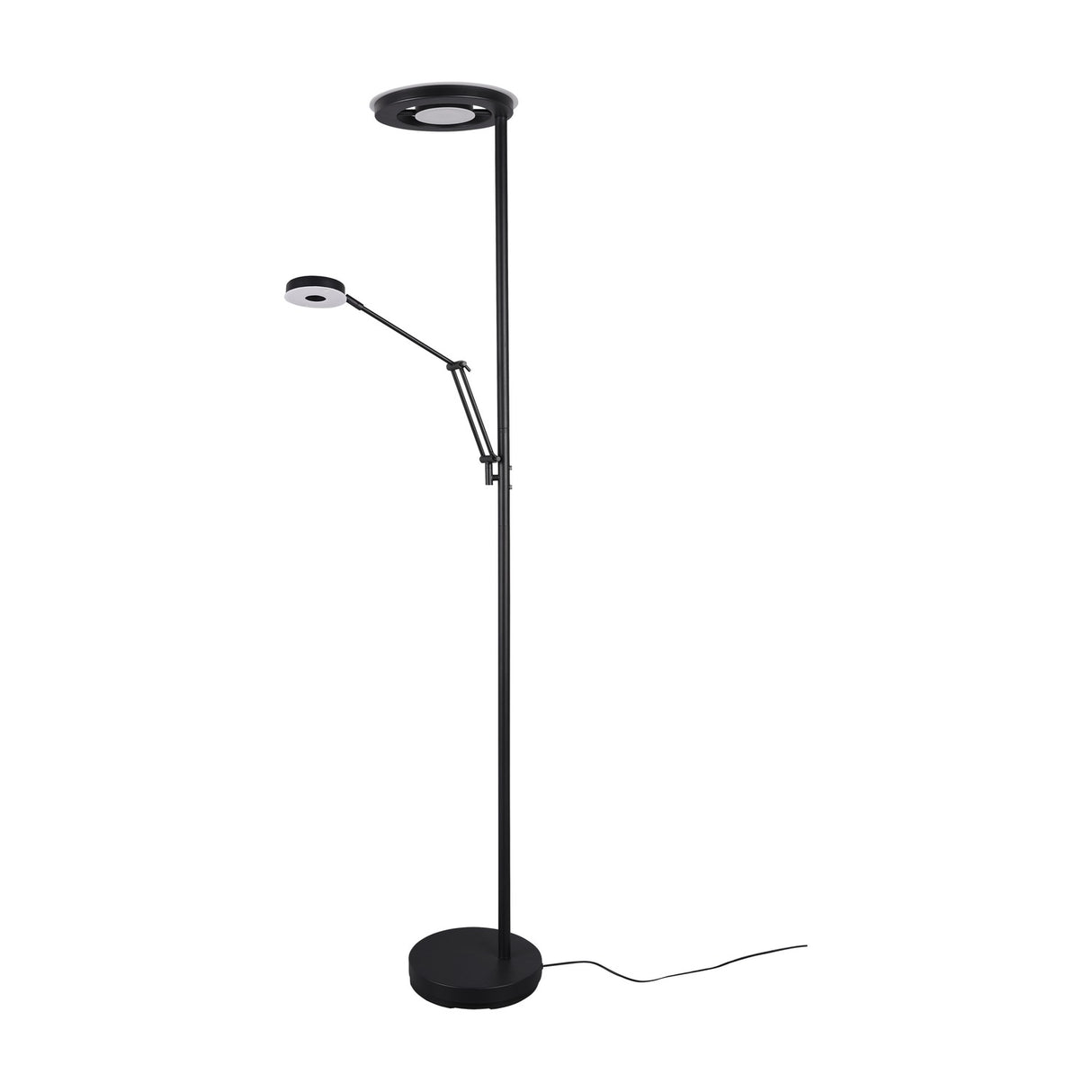 Barrie 2 Light LED Floor Lamp – Matt Black