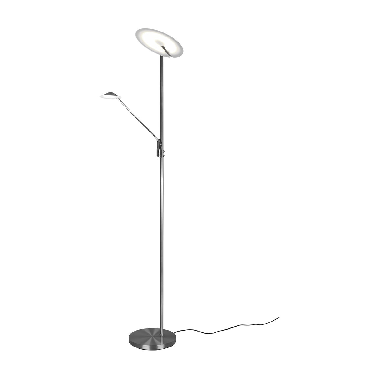 Brantford 2 Light LED Floor Lamp – Satin Nickel