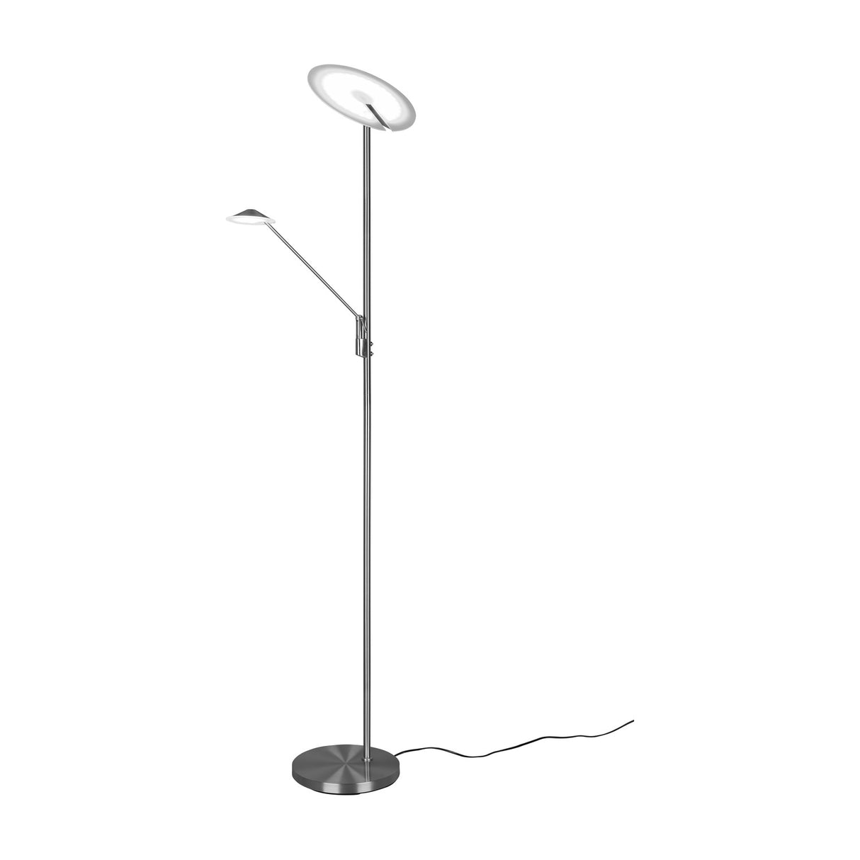 Brantford 2 Light LED Floor Lamp – Satin Nickel