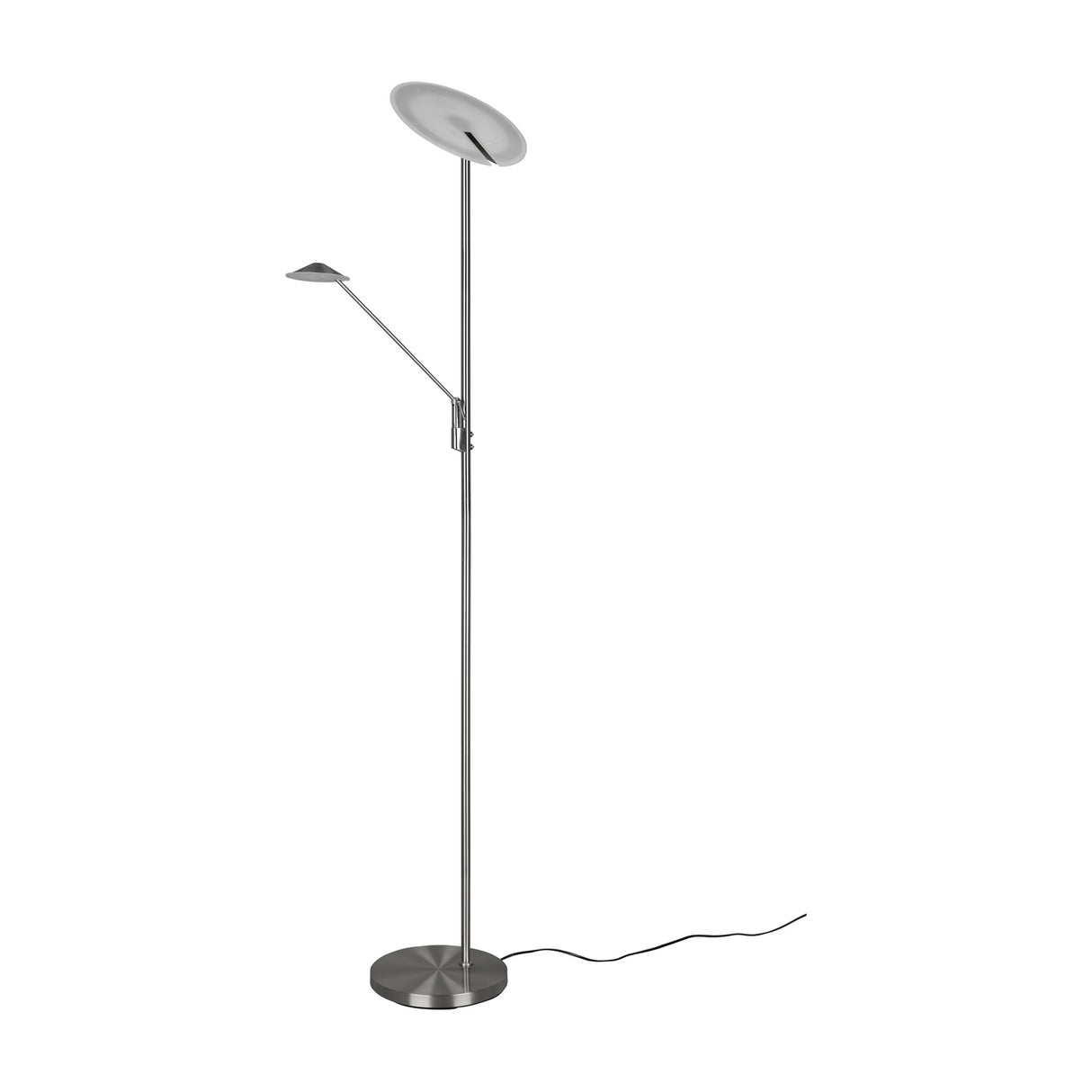 Brantford 2 Light LED Floor Lamp – Satin Nickel