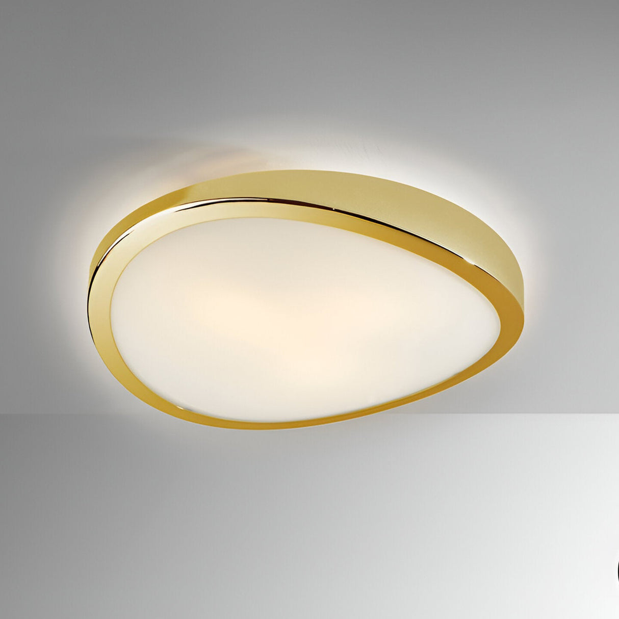 Leda 3 Light Flush Ceiling Light - Gold