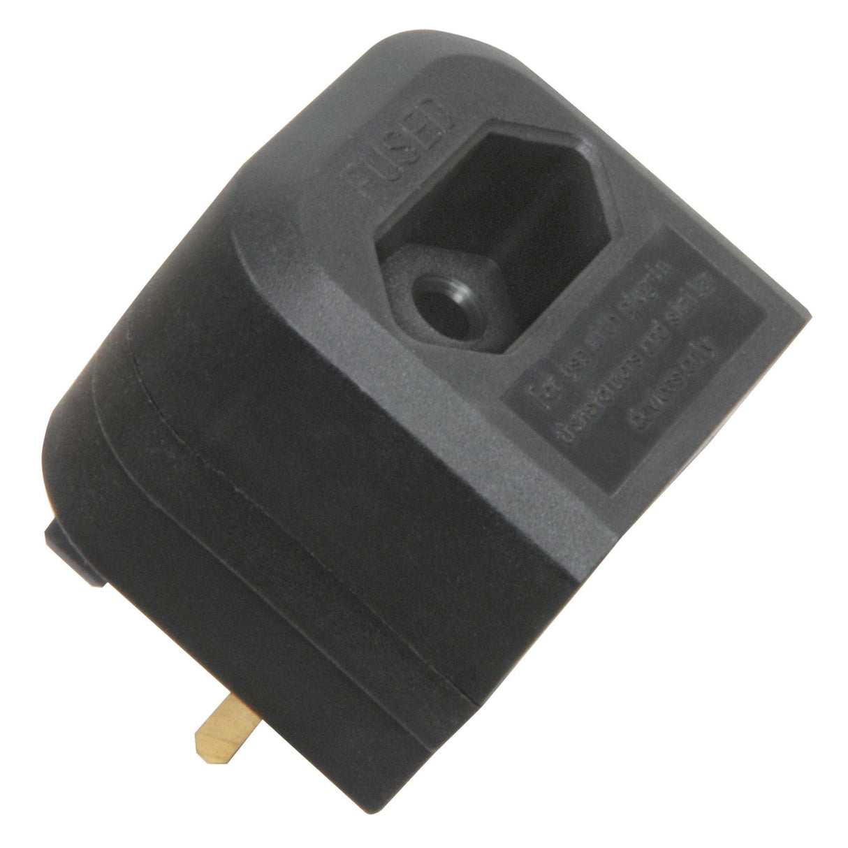 Mercury BCA Euro Converter Plug 3A Fuse - Black