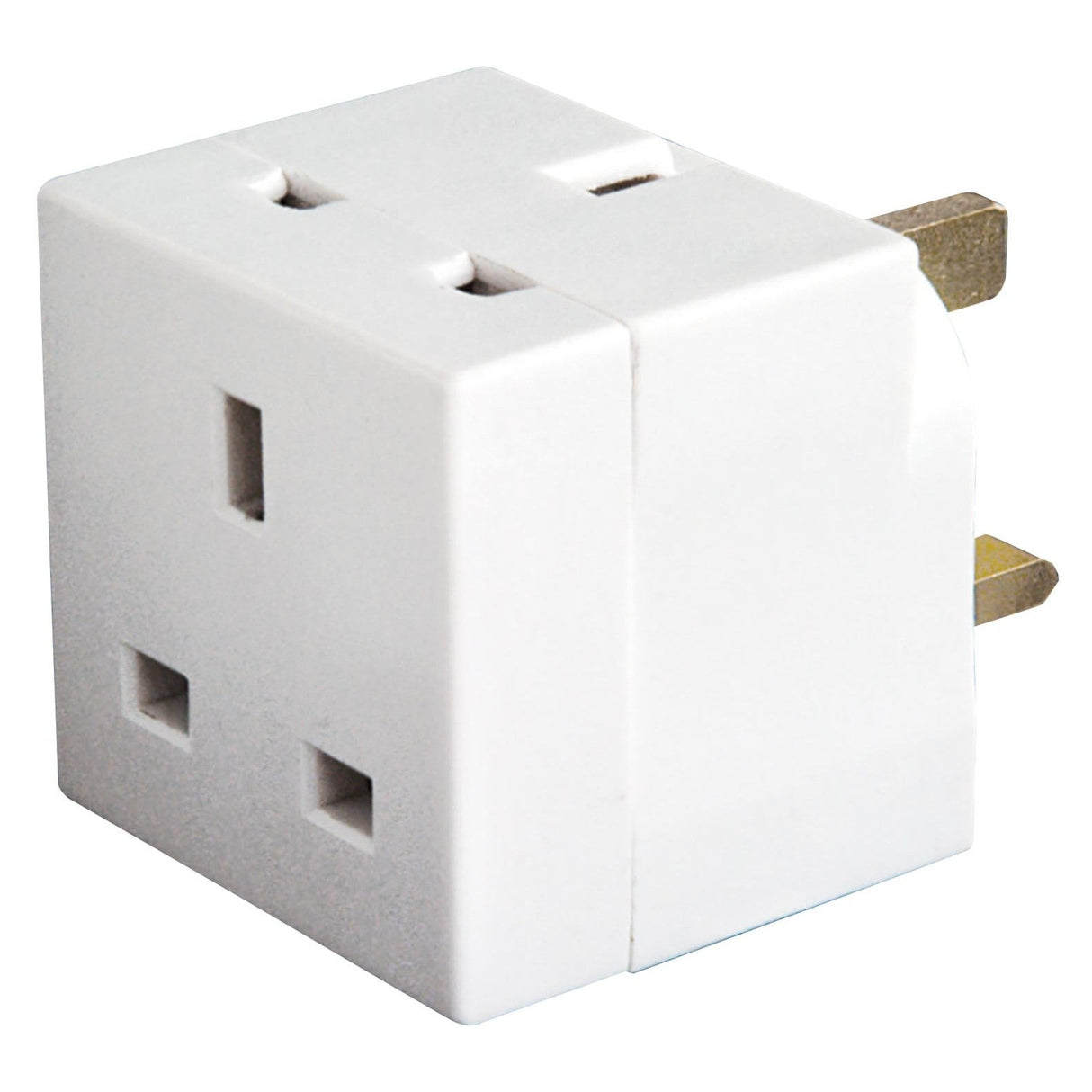 Mercury 2 Way UK Mains Adaptor - White