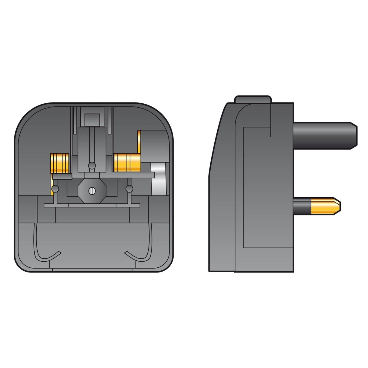 Mercury European Converter Plug 5A Fuse - Black