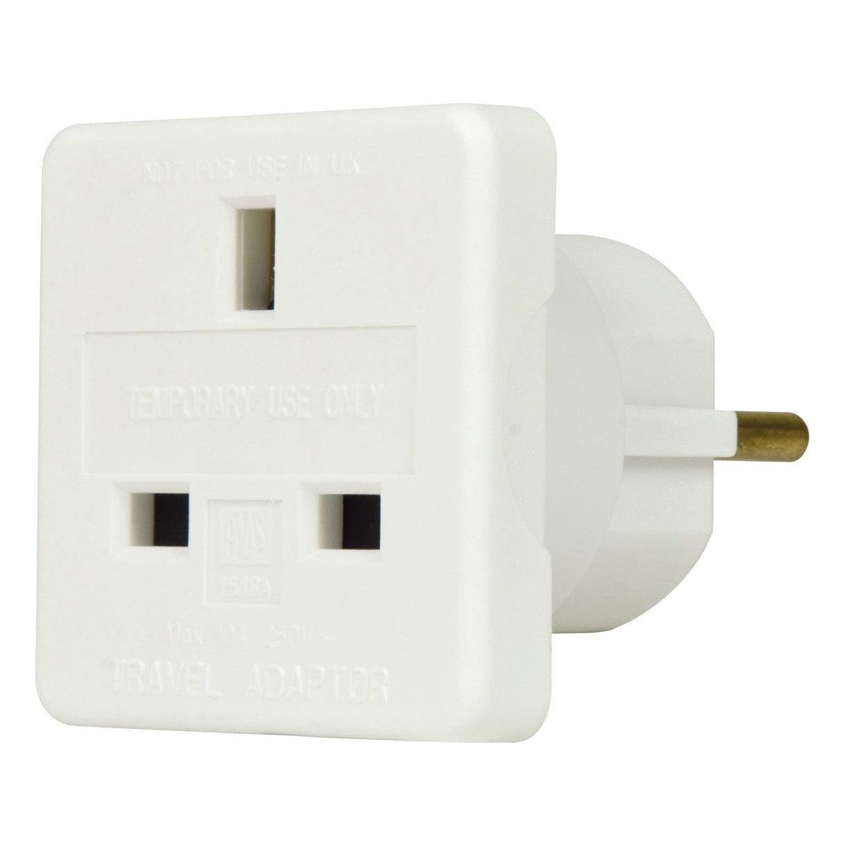Mercury UK To EU Travel Adaptor - White