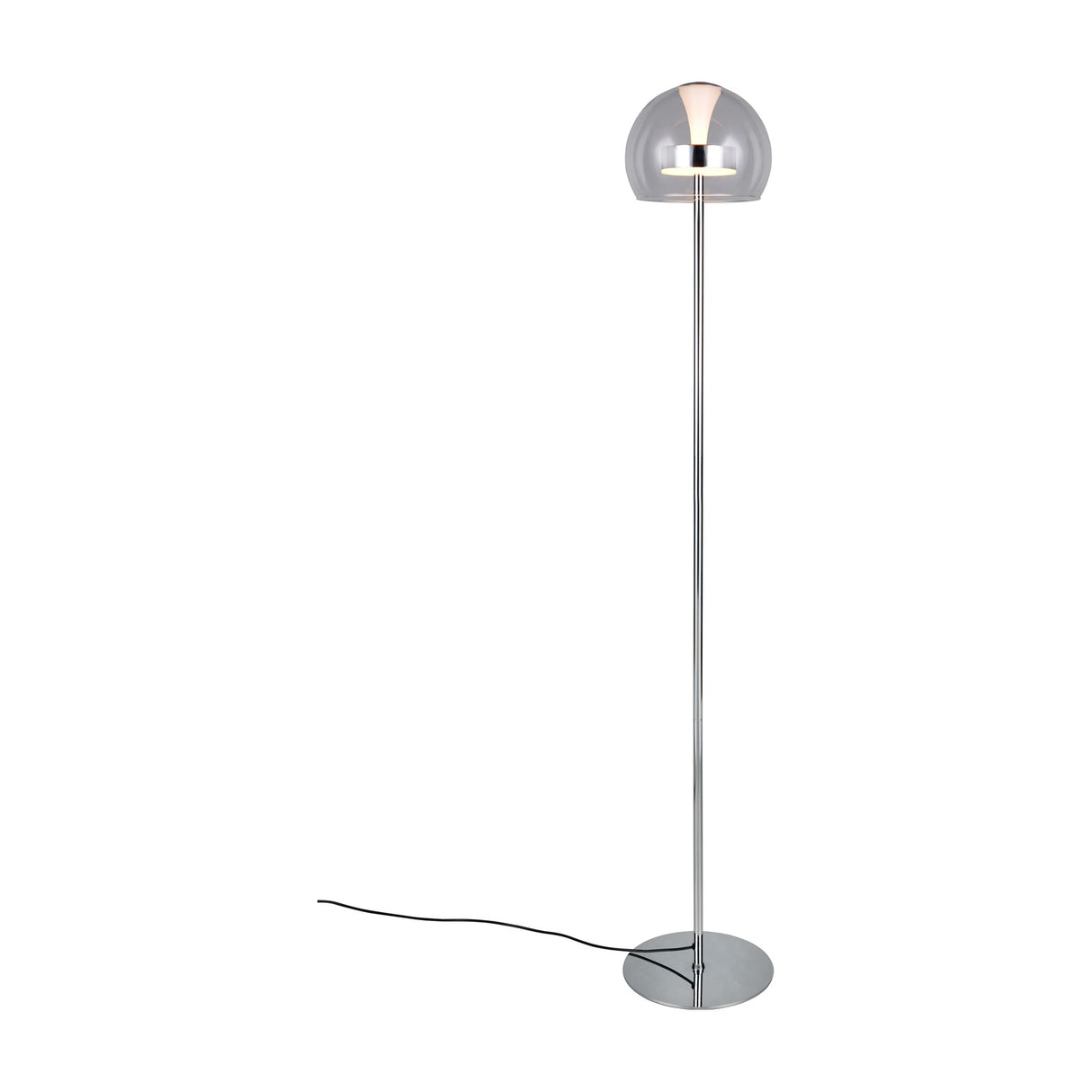 Flynt LED Glass Floor Lamp – Chrome