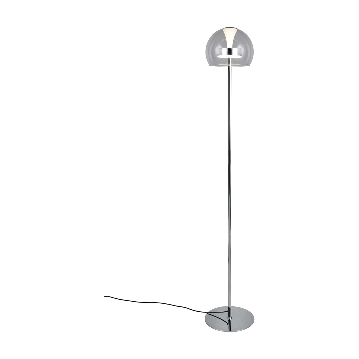 Flynt LED Glass Floor Lamp – Chrome