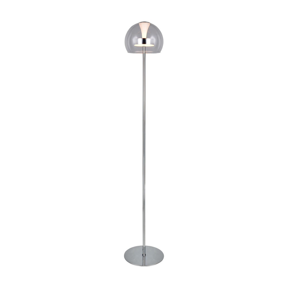 Flynt LED Glass Floor Lamp – Chrome