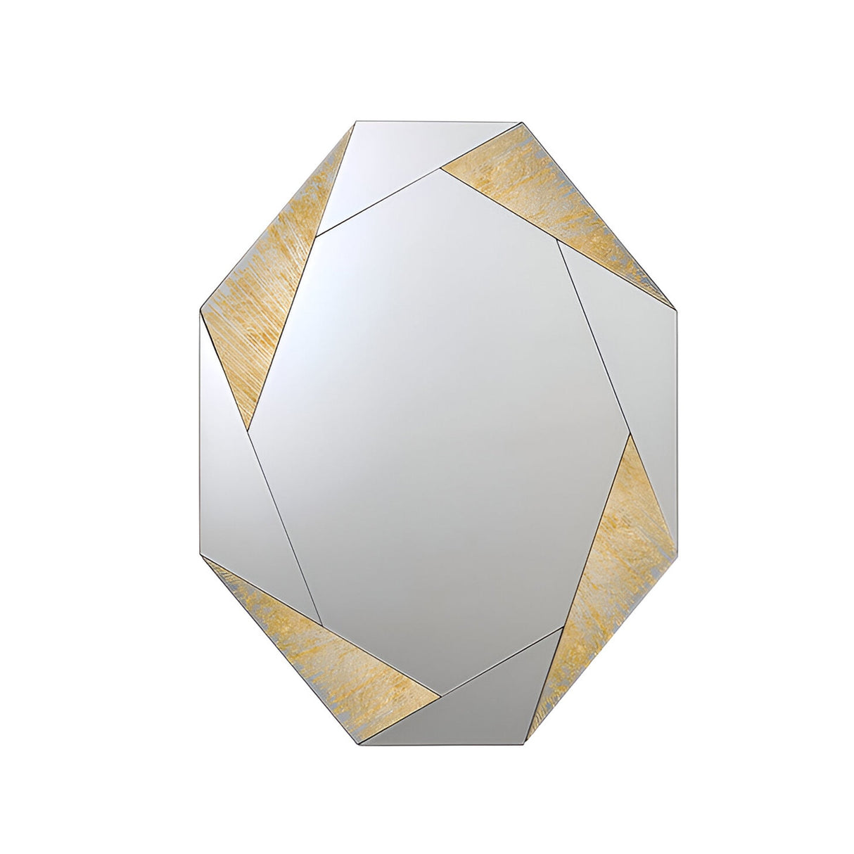 Laverna Asymmetrical Wall Mirror Gold - 120x90cm