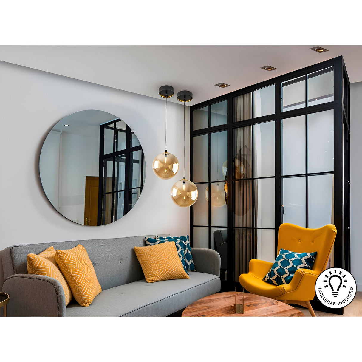 Dark 1 Light Glass Pendant - Ambler