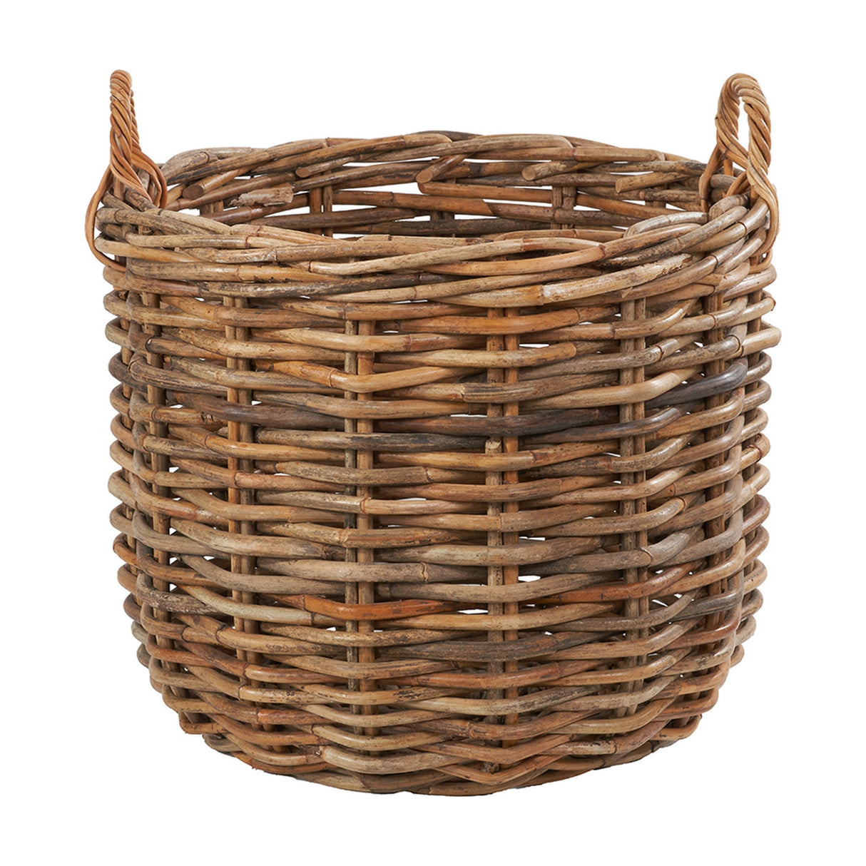 Tobs Set of 3 Chunky Rattan Round Logs Baskets - 77cm