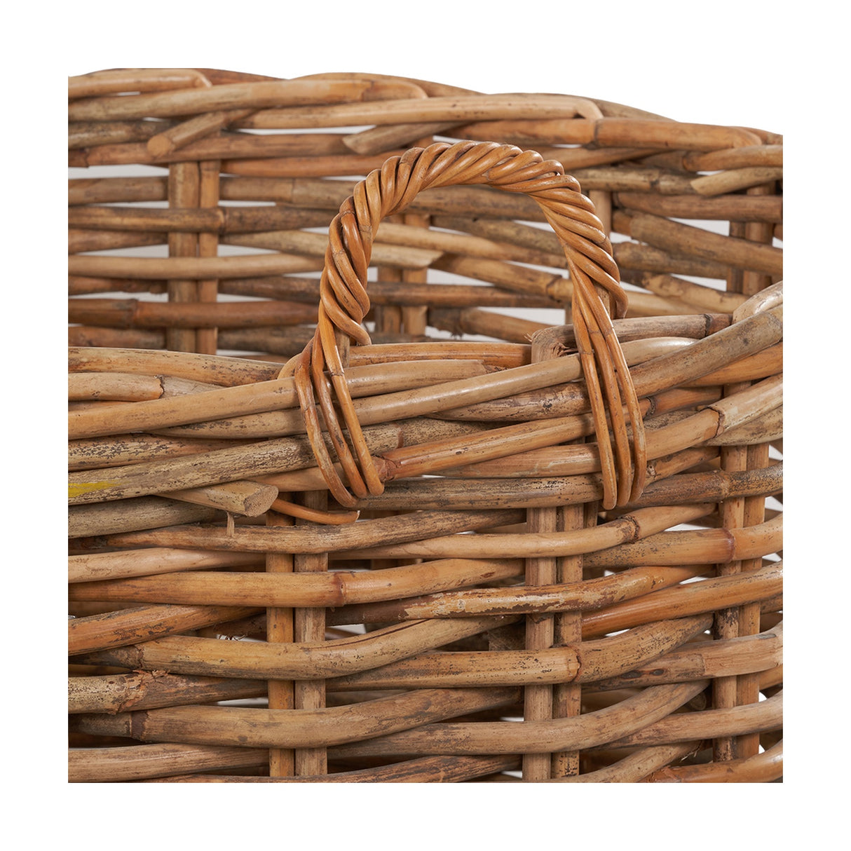 Tobs Set of 3 Chunky Rattan Round Logs Baskets - 77cm