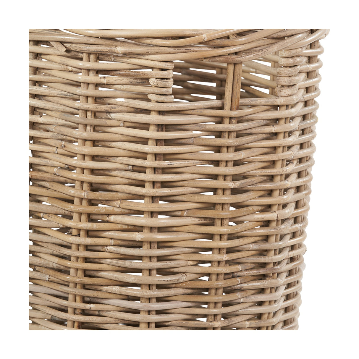 Tobs Set of 7 Grey Kubu Rattan Storage Baskets - 33cm