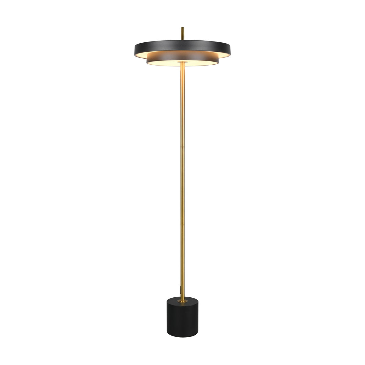 Keaton LED Floor Lamp – Black & Gold