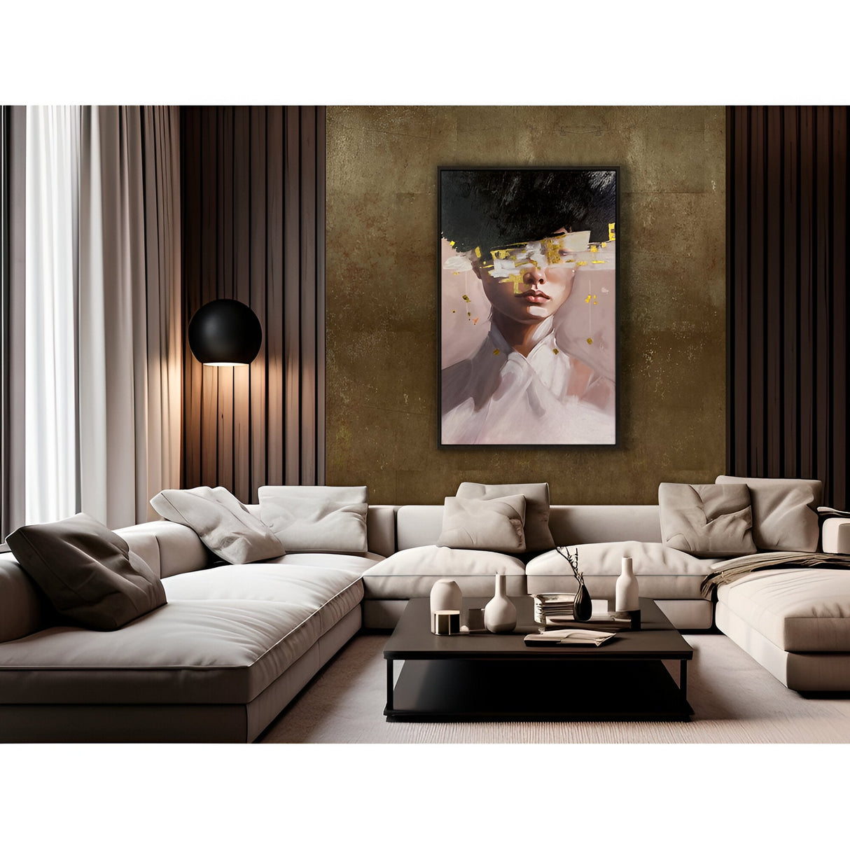 Ella Blurred Portrait Oil Painting – 100x150cm
