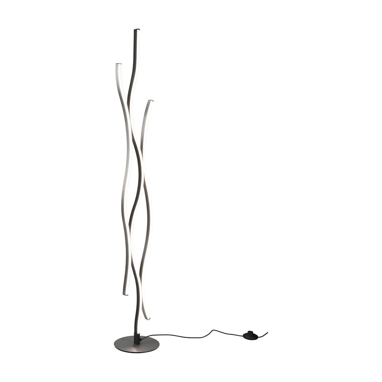 Blaze 3 Light LED Floor Lamp – Brushed Aluminium