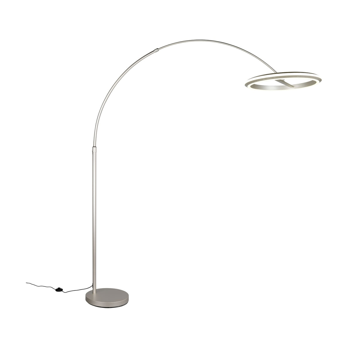 Amador LED Arched Floor Lamp – Satin Nickel