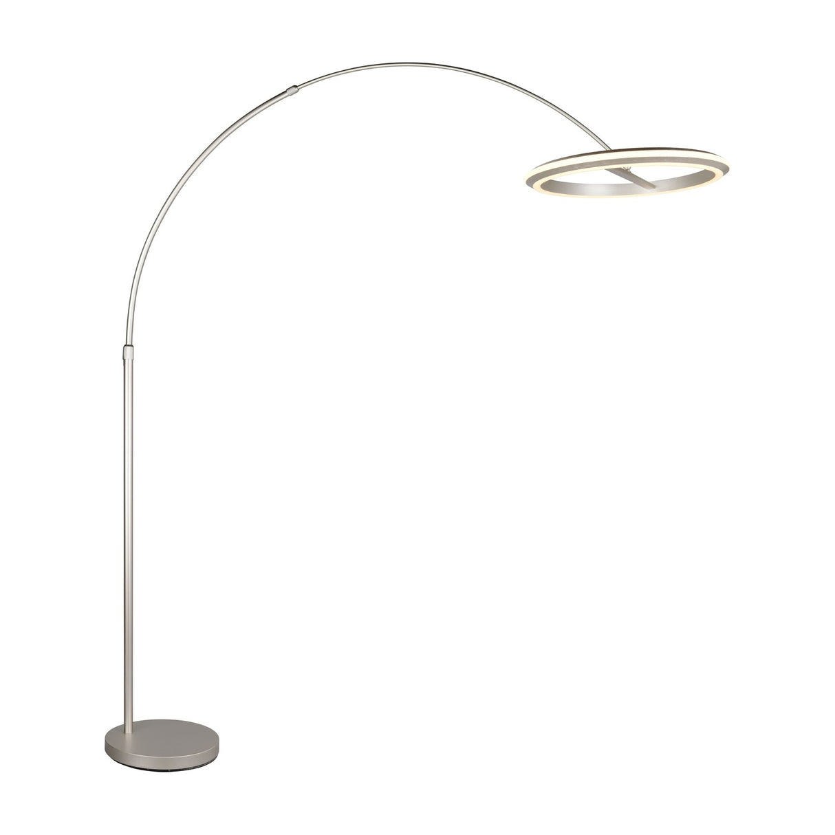 Amador LED Arched Floor Lamp – Satin Nickel