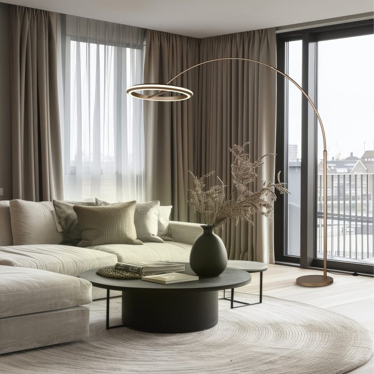 Amador LED Floor Lamp – Coffee