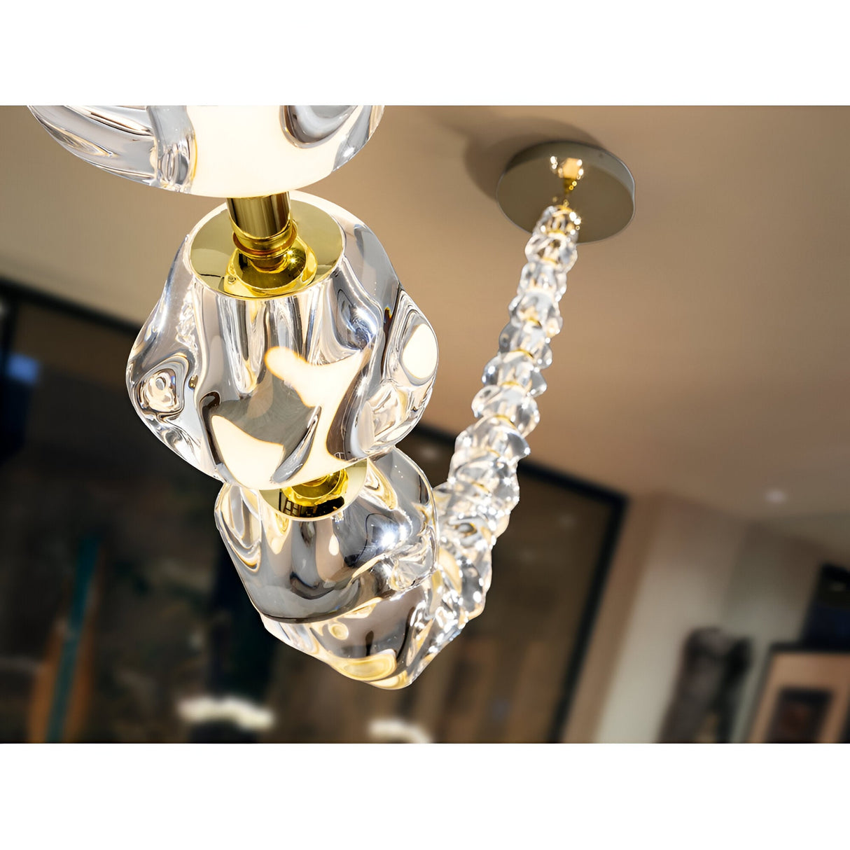 Zaria II Dimmable LED Small Suspension Light 105W 3000K - Gold/Transparent