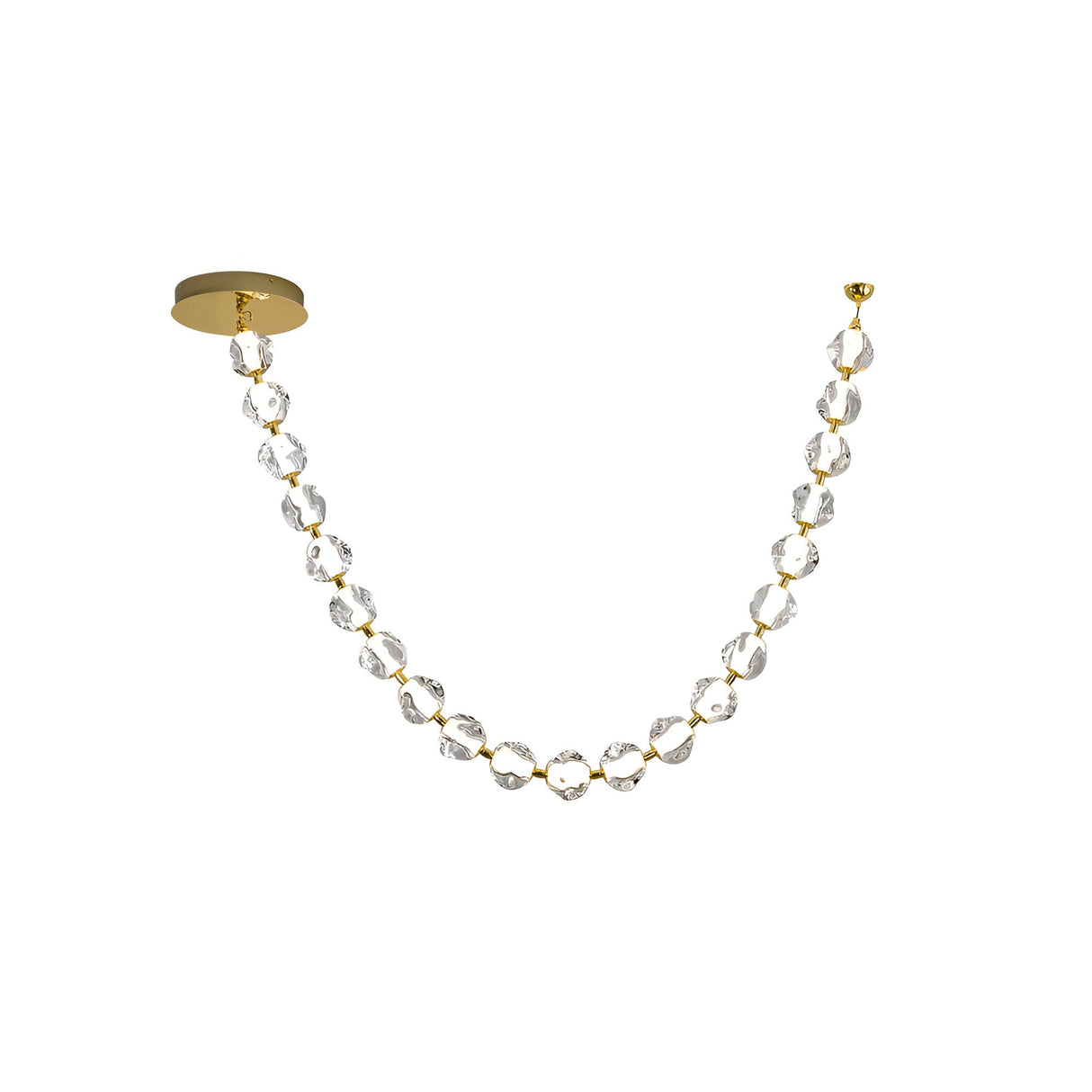 Zaria II Dimmable LED Small Suspension Light 105W 3000K - Gold/Transparent