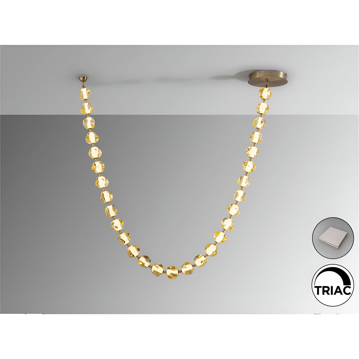 Zaria II Dimmable LED Large Suspension Light 105W 3000K - Gold