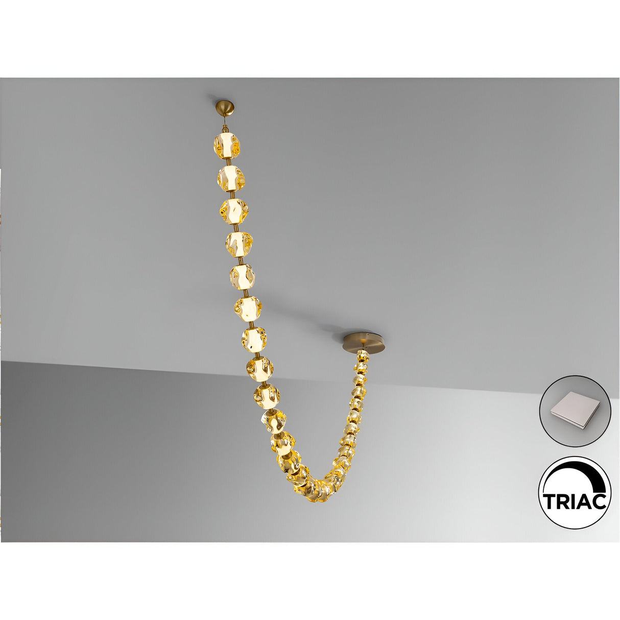 Zaria II Dimmable LED Large Suspension Light 105W 3000K - Gold
