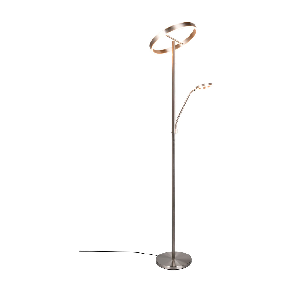 Willis 2 Light LED Floor Lamp – Satin Nickel