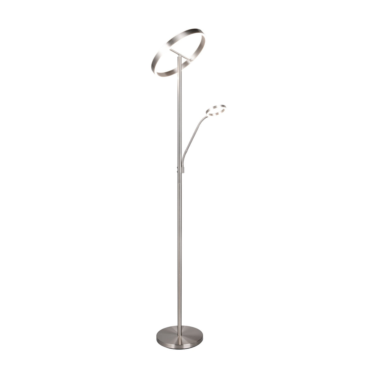 Willis 2 Light LED Floor Lamp – Satin Nickel